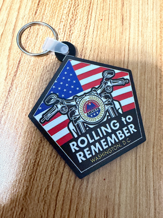 Rolling to Remember Logo Keychain