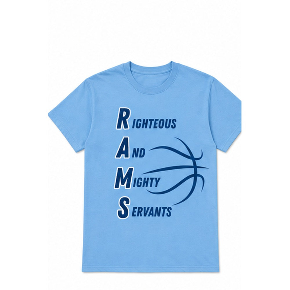 Rams Acronym tshirt in carolina blue