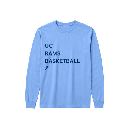 Rams Type cotton long-sleeve T-shirt in Carolina blue