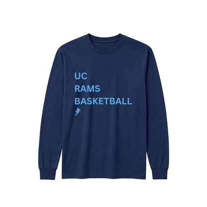 Rams Type cotton long-sleeve T-shirt in navy
