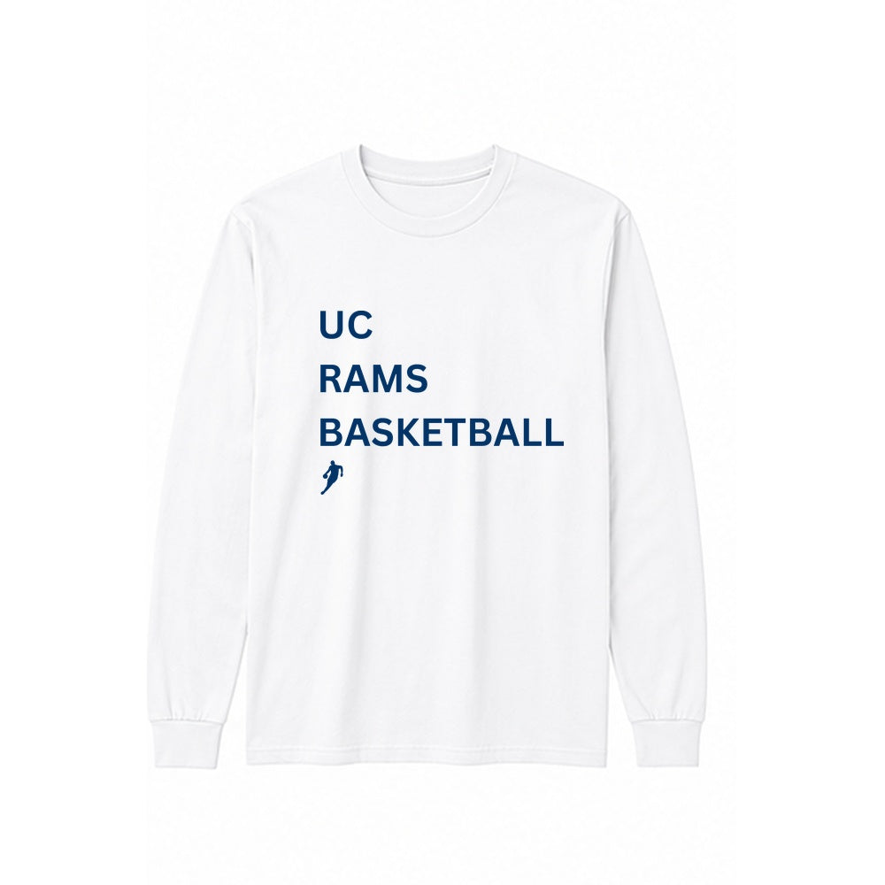 Rams Type cotton long-sleeve T-shirt in white