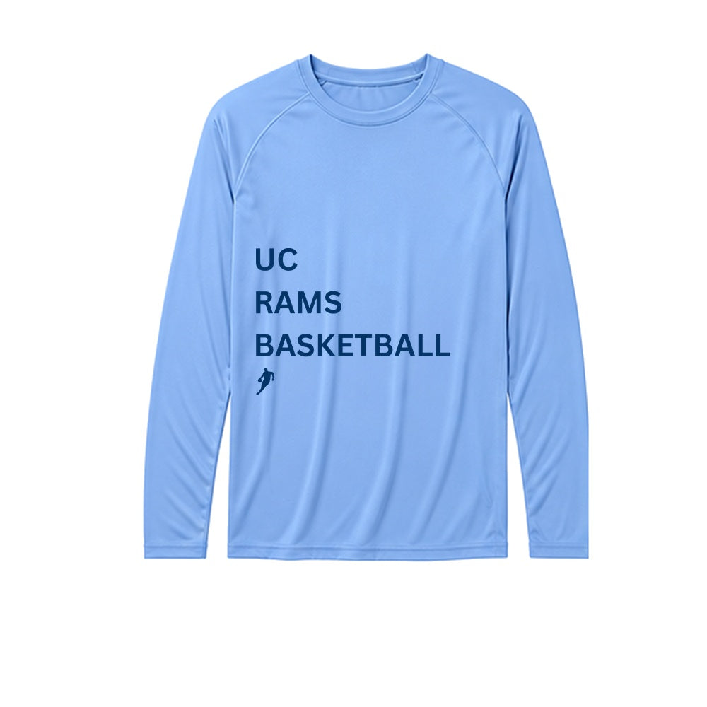 Rams Type performance long-sleeve T-shirt in Carolina blue