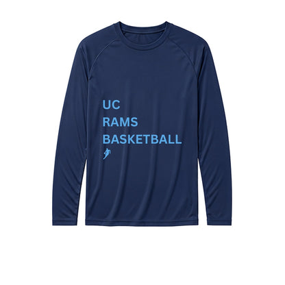 Rams Type performance long-sleeve T-shirt in navy