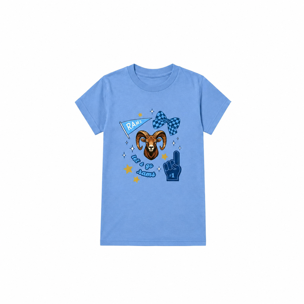 Rams Fun youth T-shirt in Carolina blue