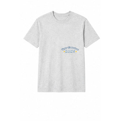 Rams Kids adult T-shirt front in light gray