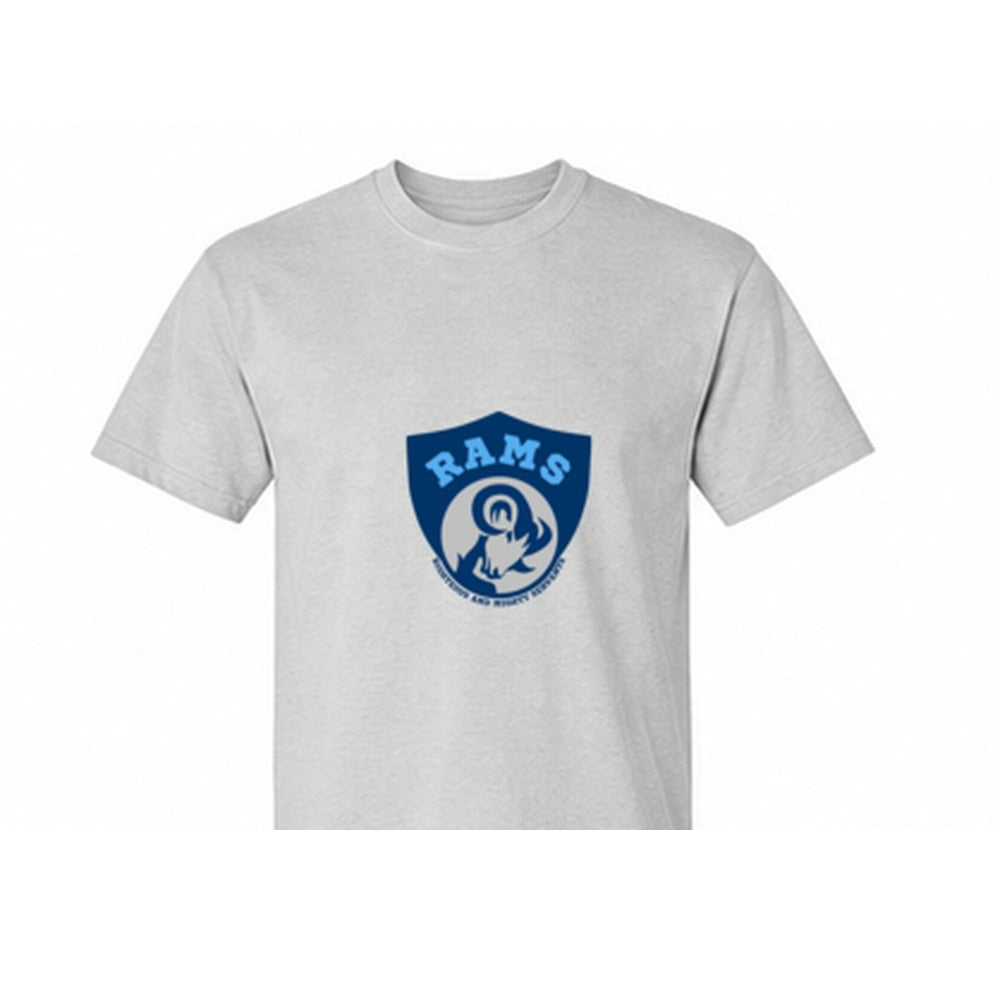 Rams Logo cotton T-shirt in light gray