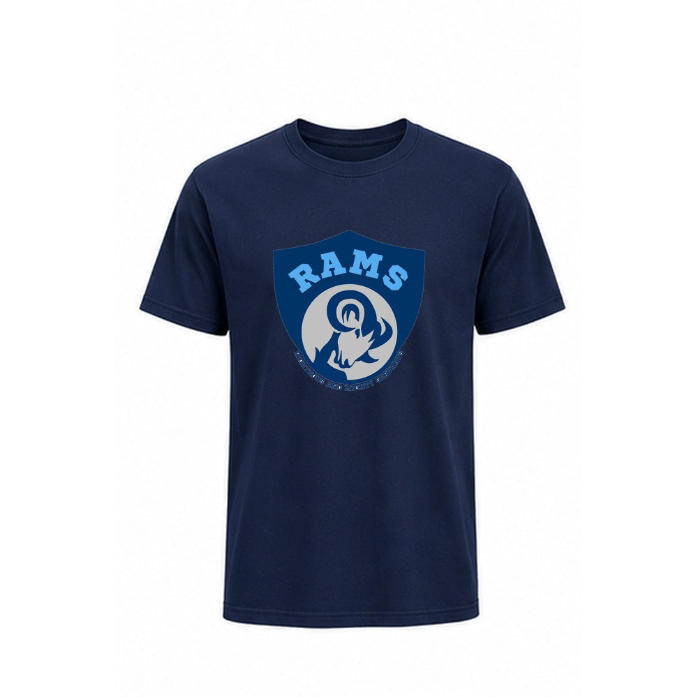 Rams Logo cotton T-shirt in navy