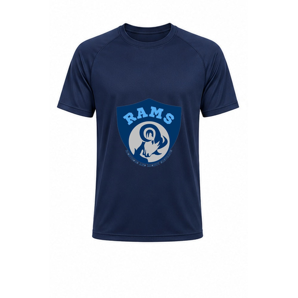 Rams Logo performance T-shirt in navy