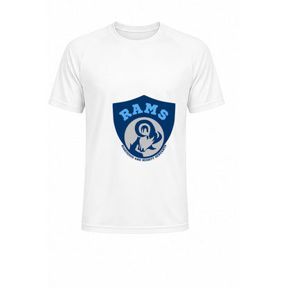 Rams Logo performance T-shirt in white